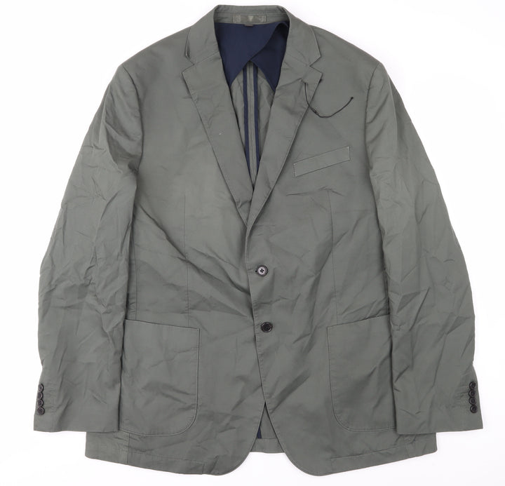 Marks and Spencer Men's Green Blazer, Size 46L, Business Casual