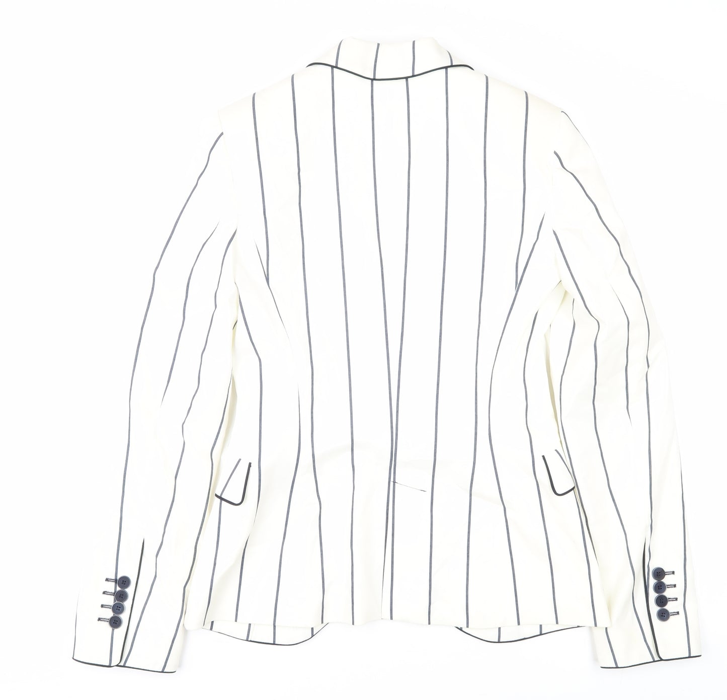 Zara Women Ivory Pinstripe Blazer Size 12