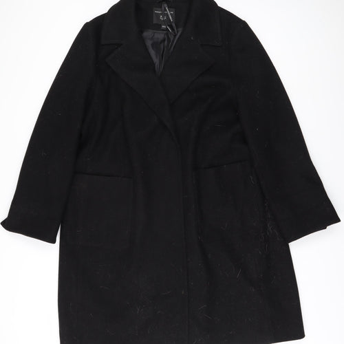 Dorothy Perkins Women's Black Overcoat Size 20