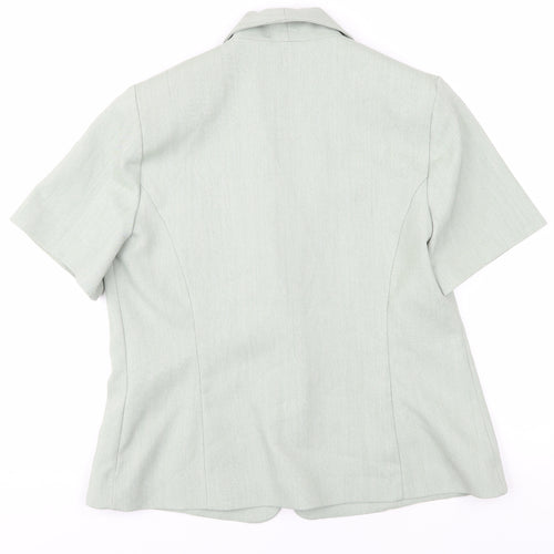 Bonmarché Women's Green Blazer Size 12 Herringbone Lined