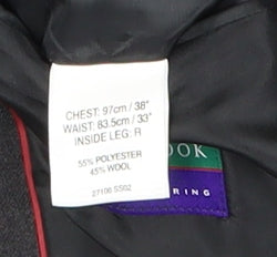 Westbrook Men's Grey Blazer, Regular Fit, Size 38R