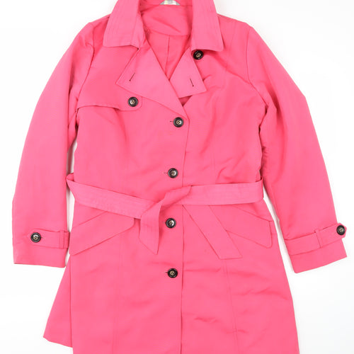 Marks and Spencer Women's Pink Trench Coat Size 16