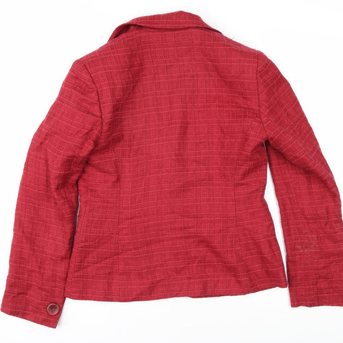 Next Women's Red Size 12 Bouclé Blazer Jacket
