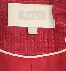 Next Women's Red Size 12 Bouclé Blazer Jacket