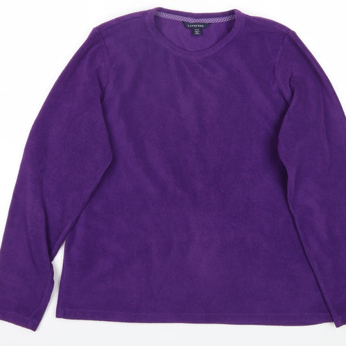 Lands' End Women's Purple Long Sleeve Top, M, Casual Style