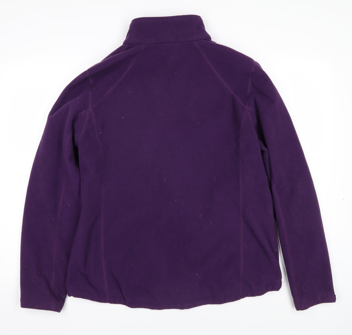 Lands' End Women's Purple Fleece Active Jacket L