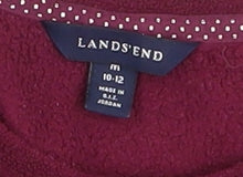 Lands' End Women's Red Fleece Top, M, Winter Casual Pullover