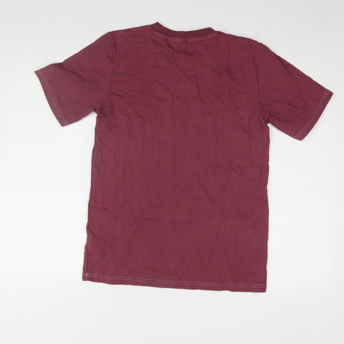 Berghaus Men's Red Crew Neck T-Shirt, S, Logo, Organic Cotton