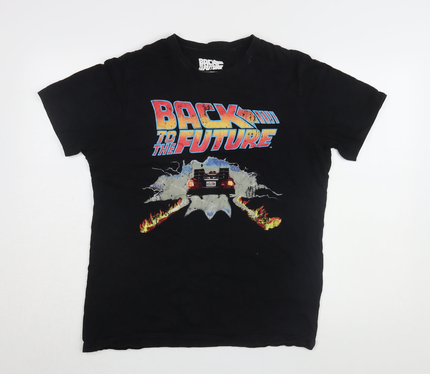 Back to the Future Men's Black M Graphic T-Shirt