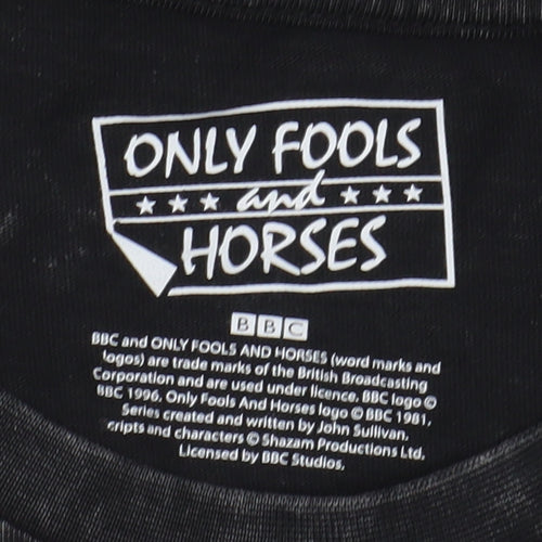 Only Fools and Horses Men's Black T-Shirt, M, Funny Retro