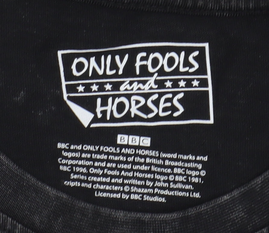 Only Fools and Horses Men's Black T-Shirt, M, Funny Retro