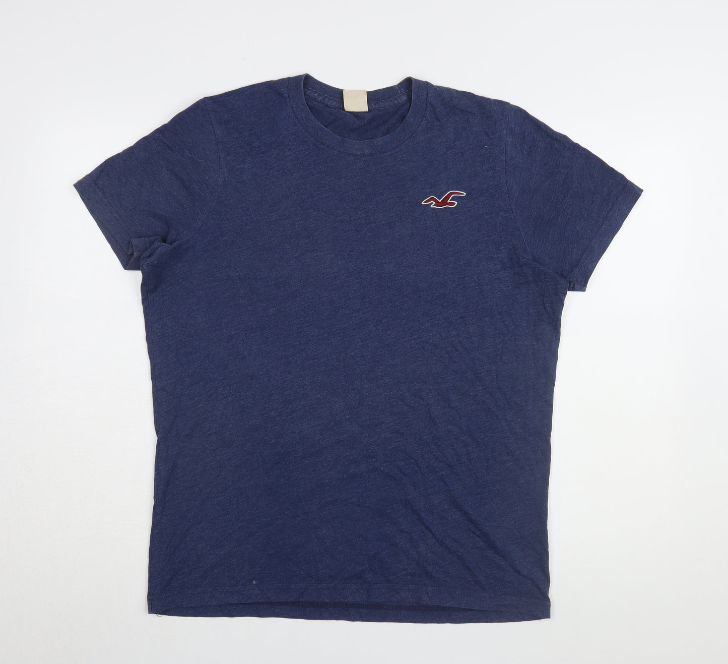 Hollister Men's Blue Crew Neck T-Shirt L