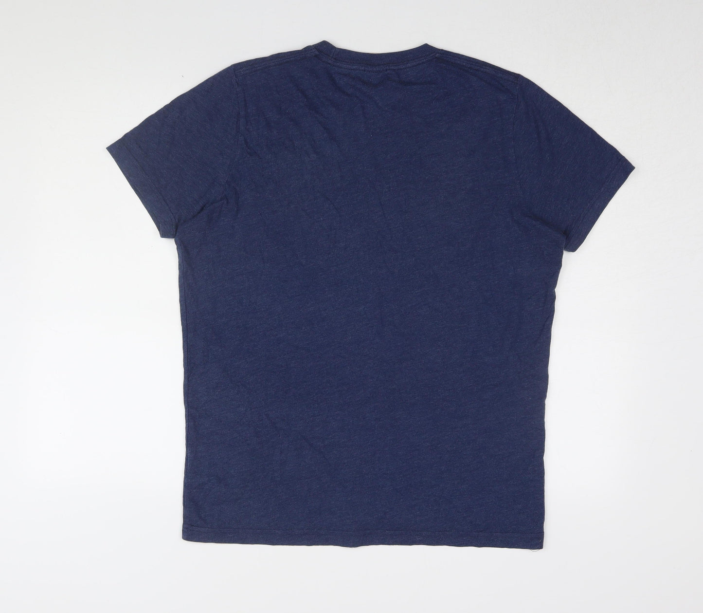 Hollister Men's Blue Crew Neck T-Shirt L