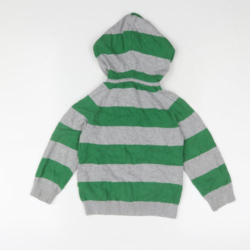 Skyhawk Village Boys Green Striped Hoodie - Size 4 Years