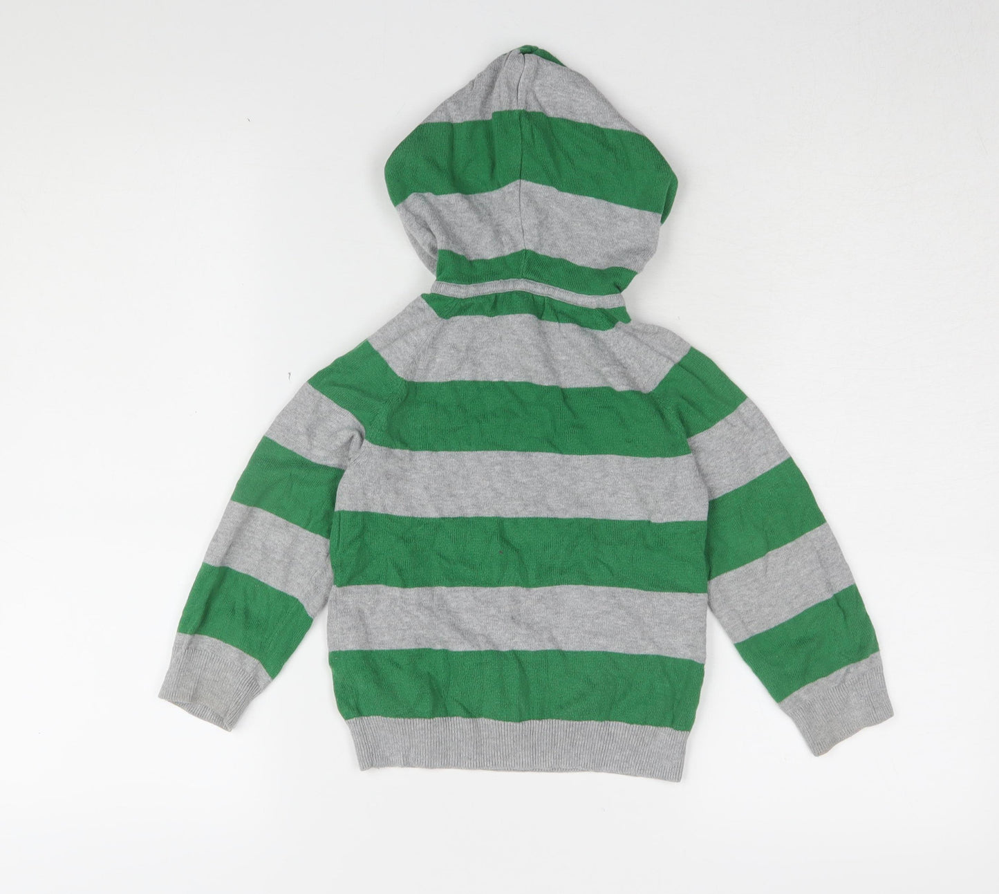 Skyhawk Village Boys Green Striped Hoodie - Size 4 Years