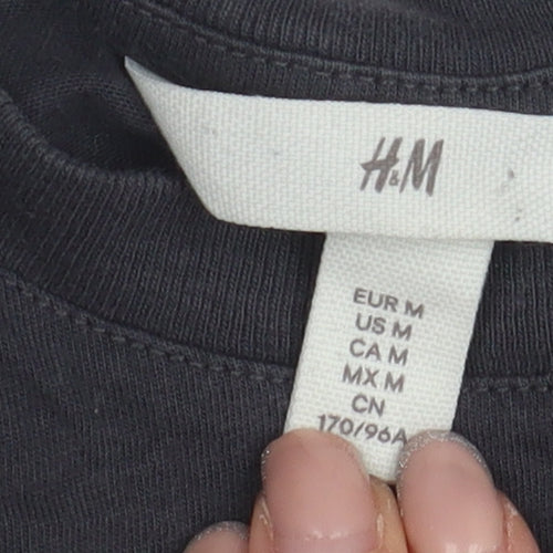 H&M Unisex Black Nirvana T-Shirt M Graphic Tee