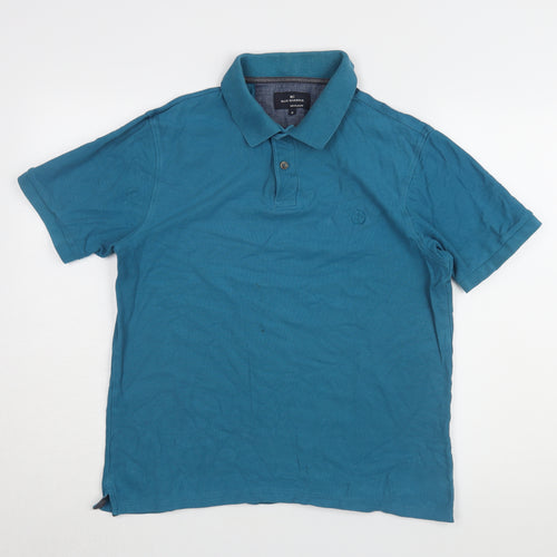 Marks & Spencer Blue Mens Polo, Medium, Regular Fit