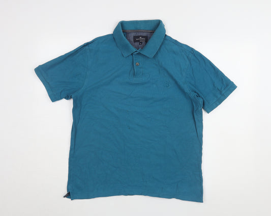 Marks & Spencer Blue Mens Polo, Medium, Regular Fit