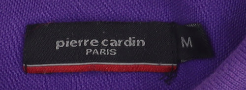 Pierre Cardin Men's Purple Polo Shirt M Cotton Logo