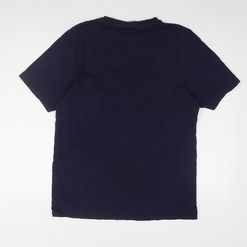 Fenchurch Men's Blue Logo T-Shirt, Medium, Cotton