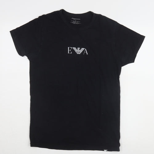 Emporio Armani Men's Black Medium Logo T-Shirt