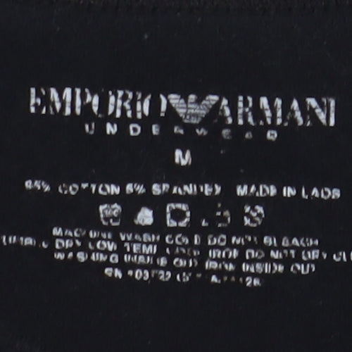 Emporio Armani Men's Black Medium Logo T-Shirt