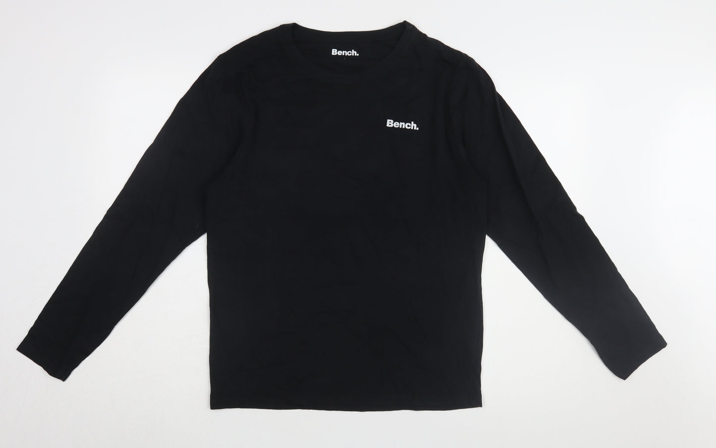 Bench Men's Black Long Sleeve Cotton T-Shirt - L