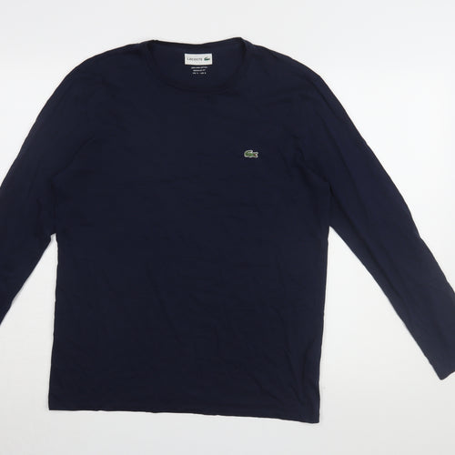 Lacoste Men's Blue Long Sleeve T-Shirt Size S