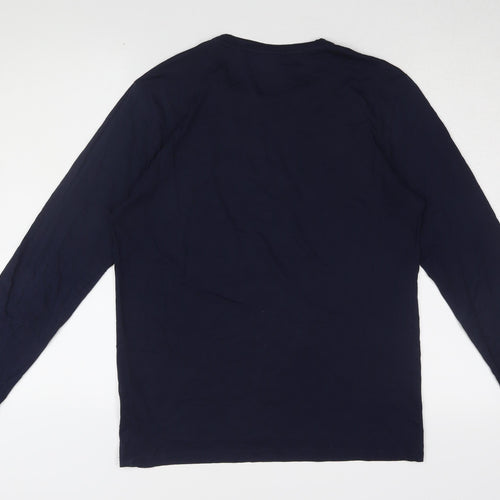 Lacoste Men's Blue Long Sleeve T-Shirt Size S