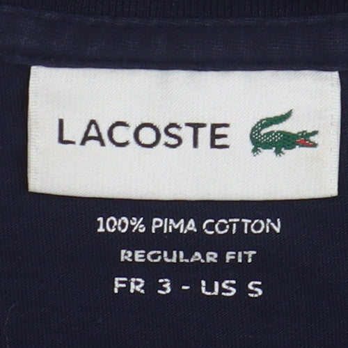 Lacoste Men's Blue Long Sleeve T-Shirt Size S