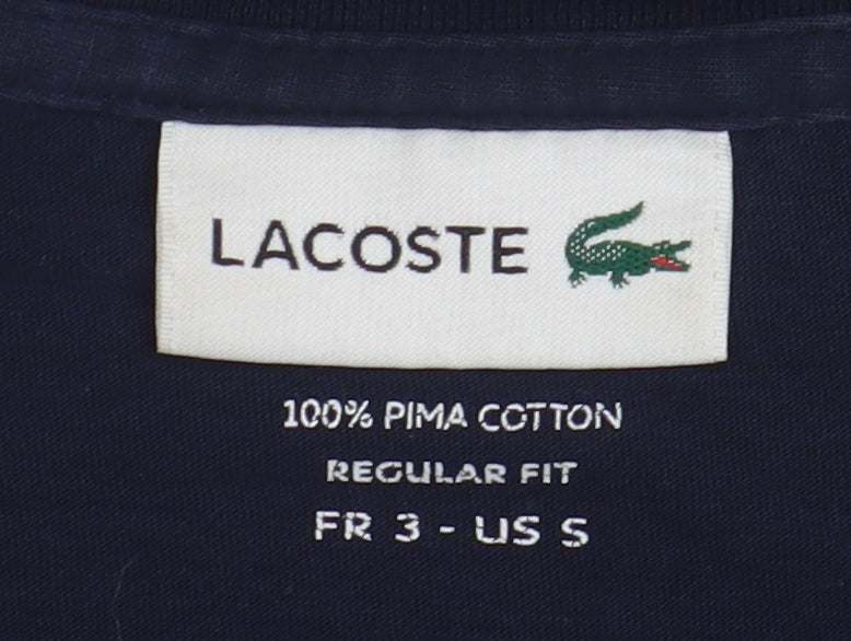 Lacoste Men's Blue Long Sleeve T-Shirt Size S