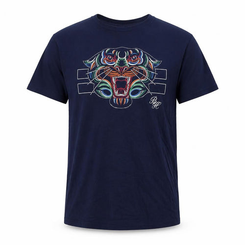 Beck & Hersey Men's Blue Graphic T-Shirt, M, Regular Fit