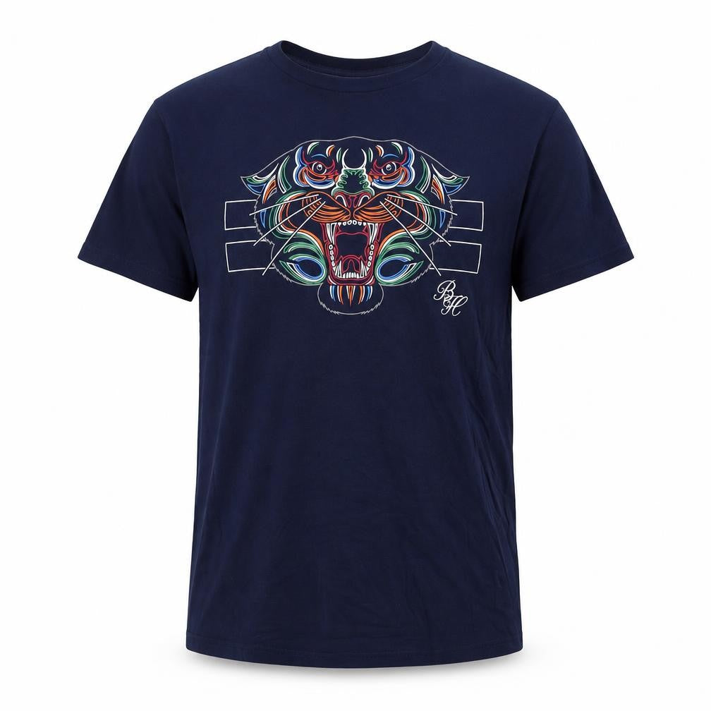 Beck & Hersey Men's Blue Graphic T-Shirt, M, Regular Fit