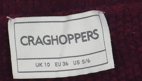 Craghoppers Women's Red Crew Neck Wool Blend Jumper Size 10