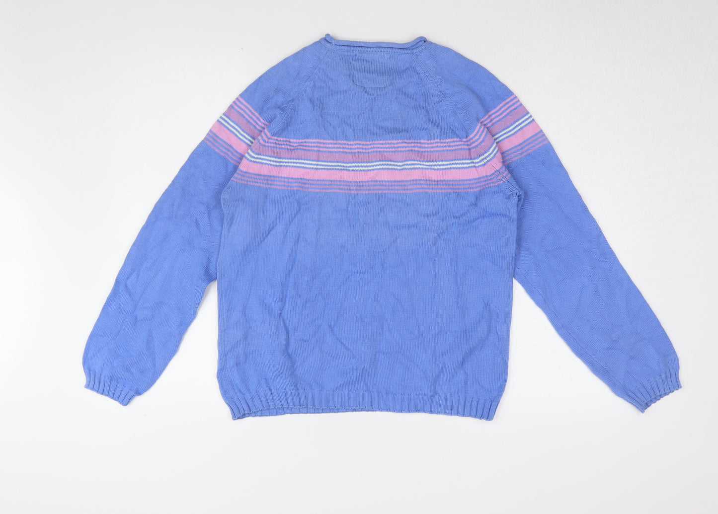 Due North Women's Blue Striped Pullover Jumper Size 12