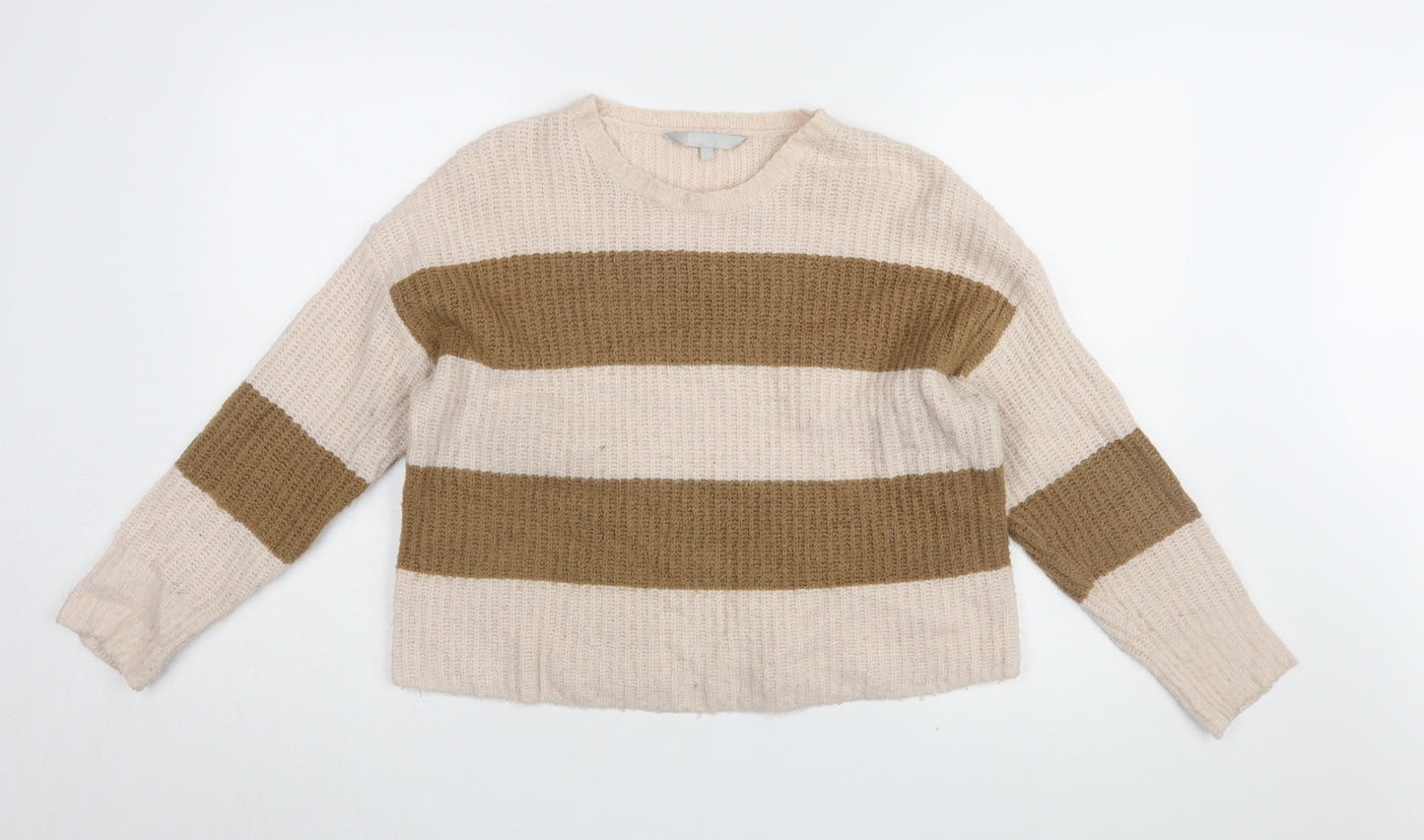 Red Herring Women's Beige Striped Pullover Jumper Size 14