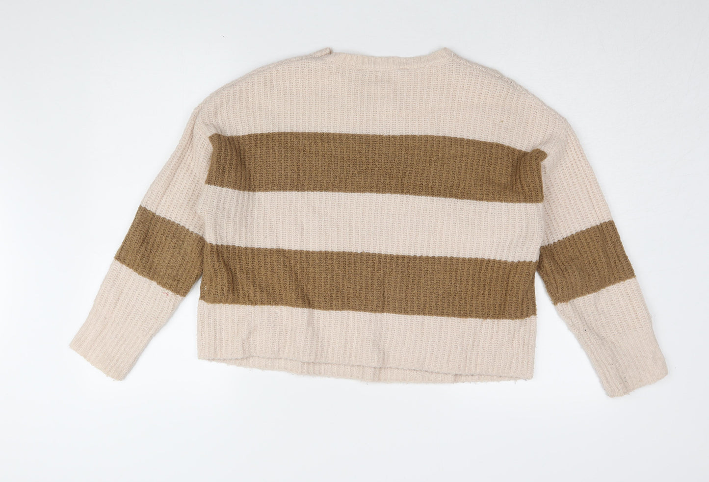 Red Herring Women's Beige Striped Pullover Jumper Size 14