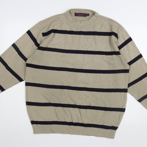 Matinee Men's Beige Striped Pullover Jumper L