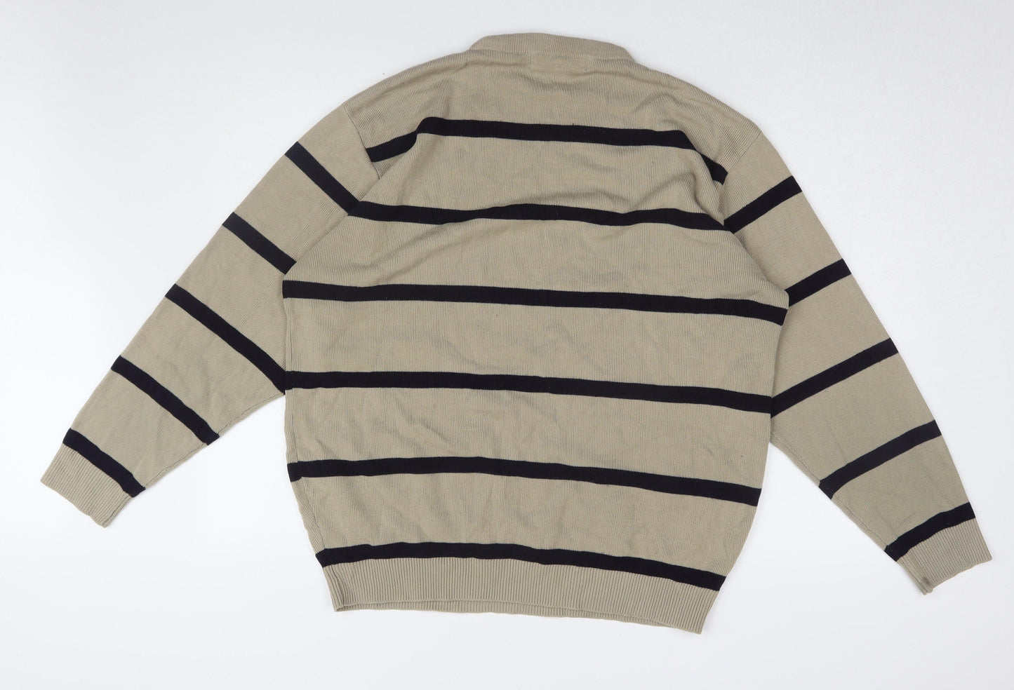 Matinee Men's Beige Striped Pullover Jumper L