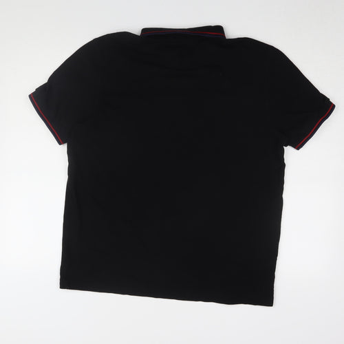 Fred Perry Men's Black XL Polo Shirt with Logo