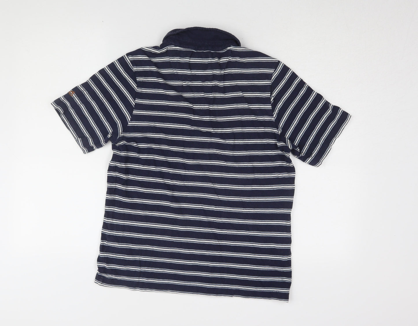 Craghoppers Men's Striped Blue Polo Shirt Size M