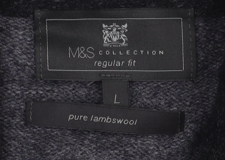 Marks and Spencer Men’s Grey Wool Cardigan L