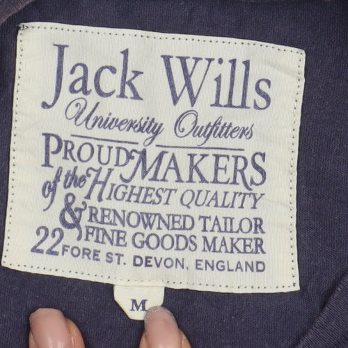 Jack Wills Men's Blue College T-Shirt - Size M