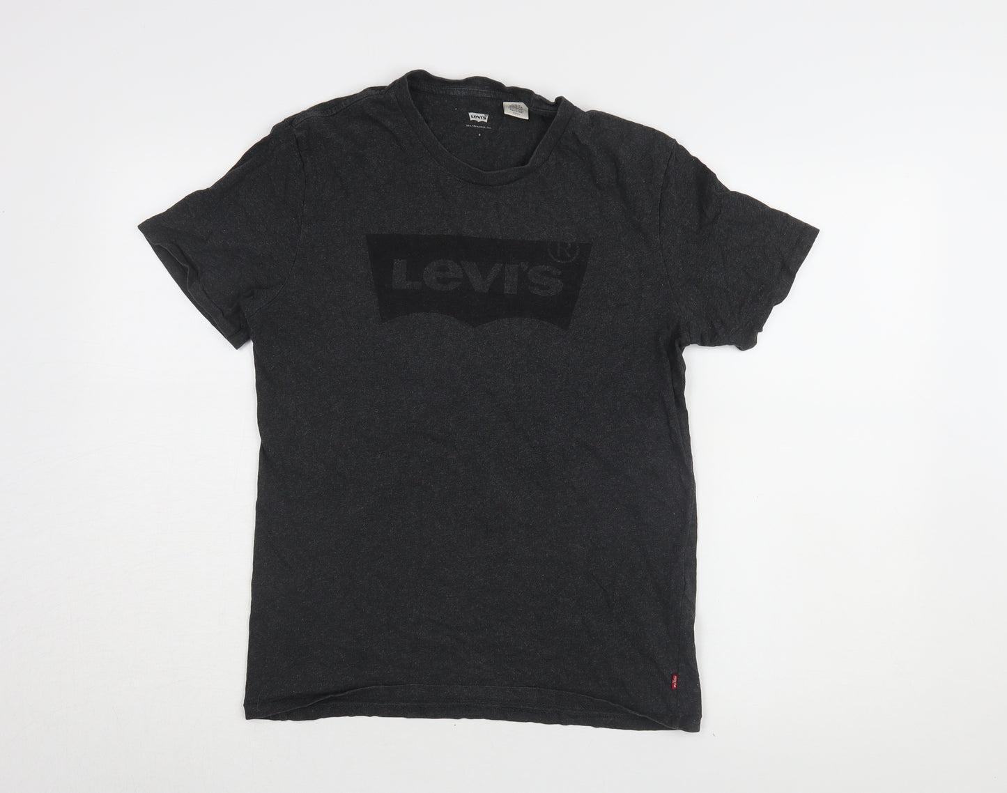 Levi's Men's Black Cotton Logo T-Shirt, Size S, Regular Fit