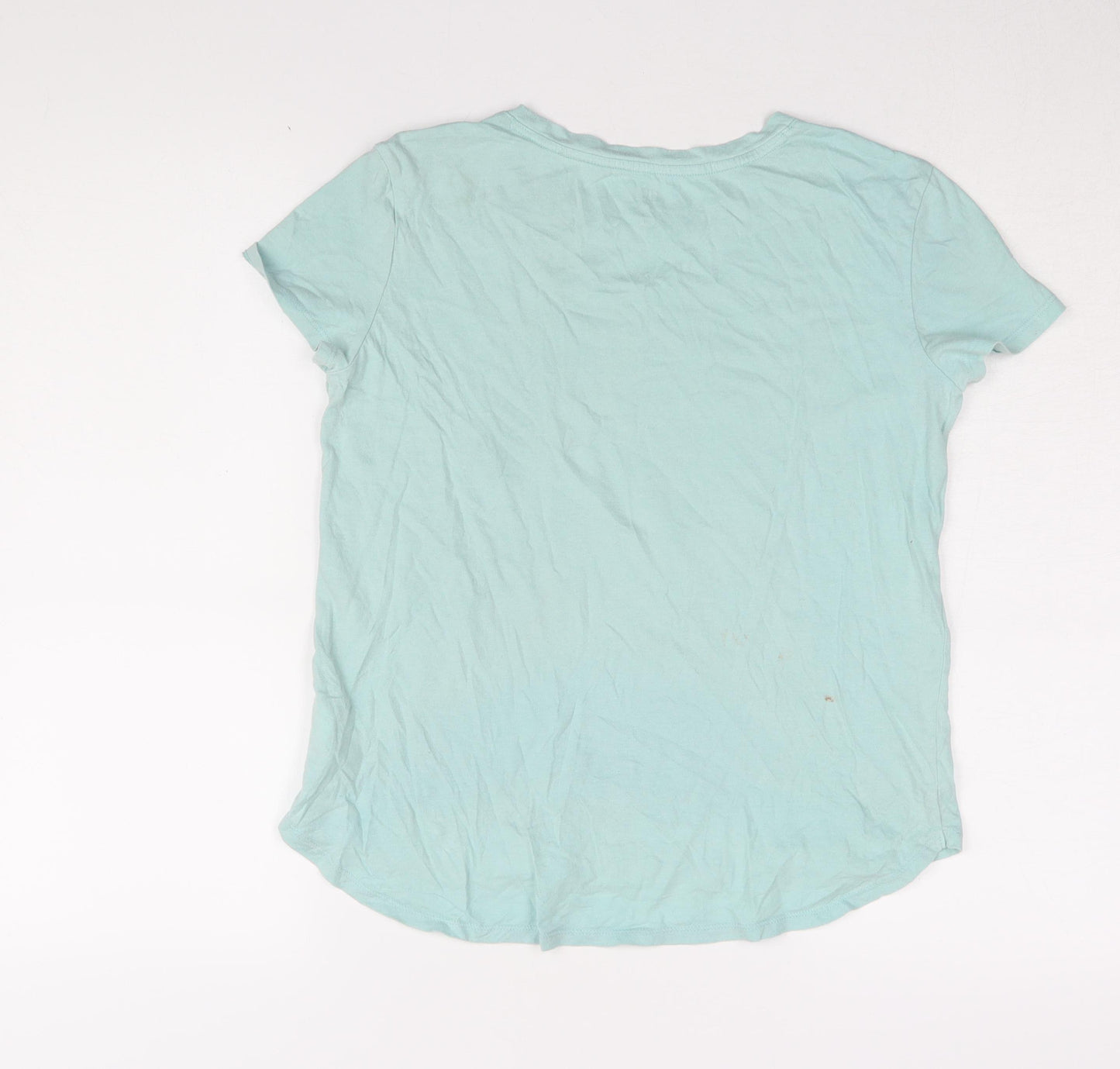 GAP Girls Blue Sequin Graphic T-Shirt XL, Round Neck Casual