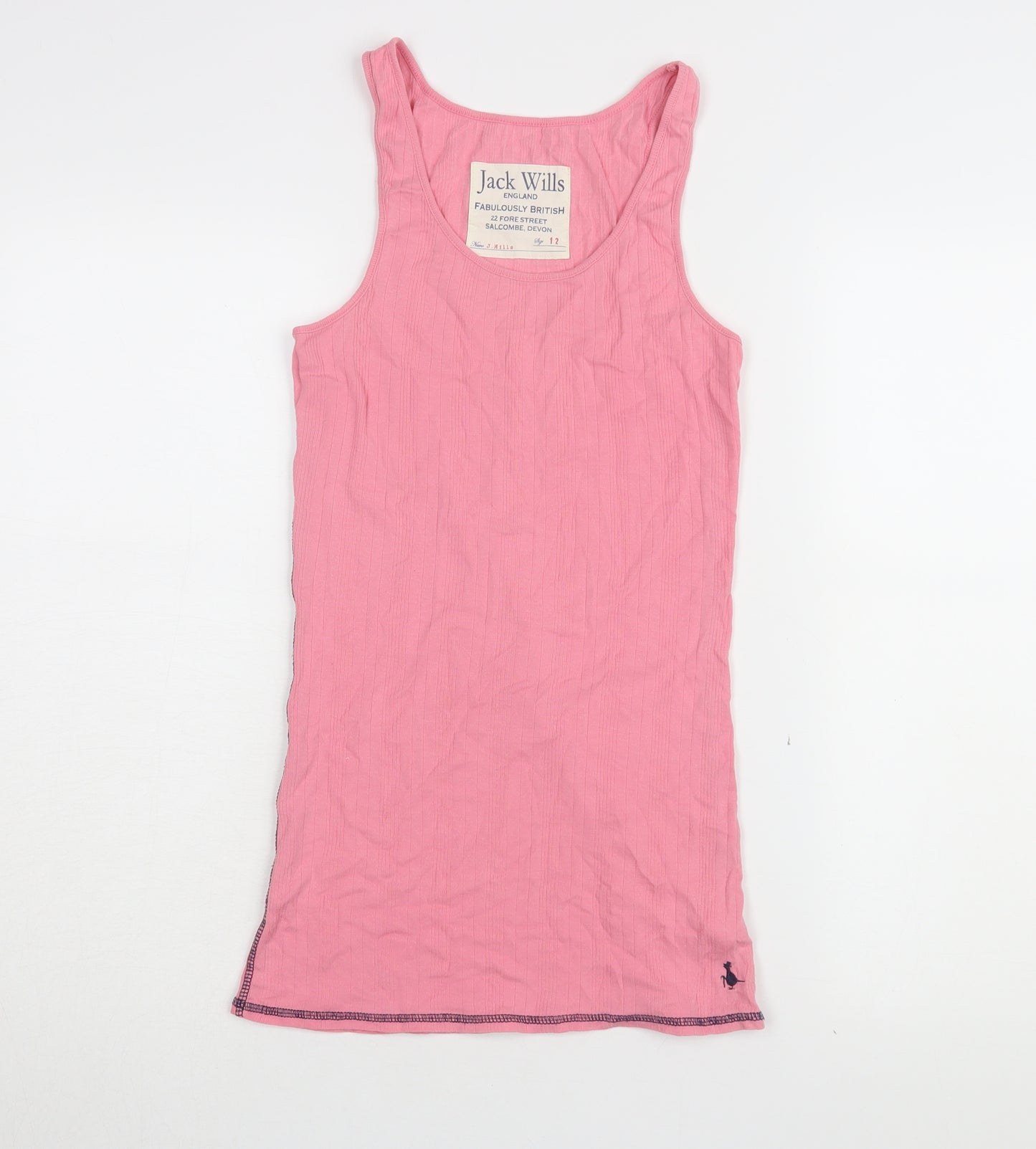 Jack Wills Women's Pink Tank Top Size 12