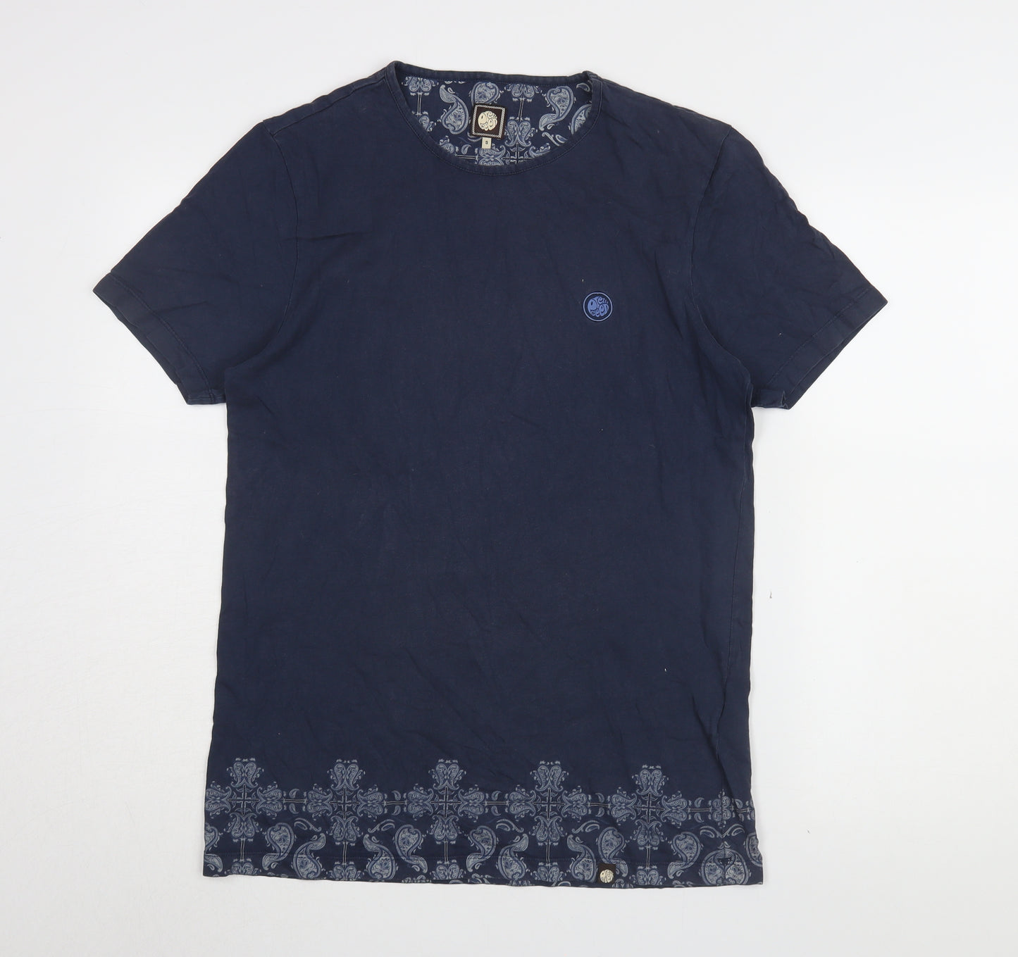 Pretty Green Men's Blue Short Sleeve T-Shirt, Size S