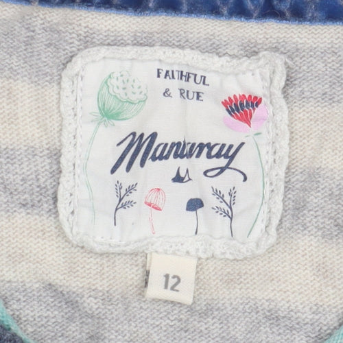 Mantaray Women's Multicoloured Striped Jumper Size 12