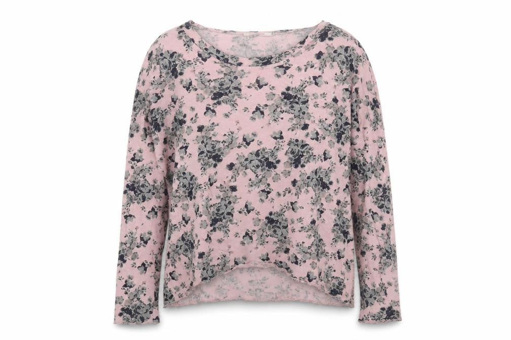 Front view of Viola Borghi Women’s Pink Floral jumper M