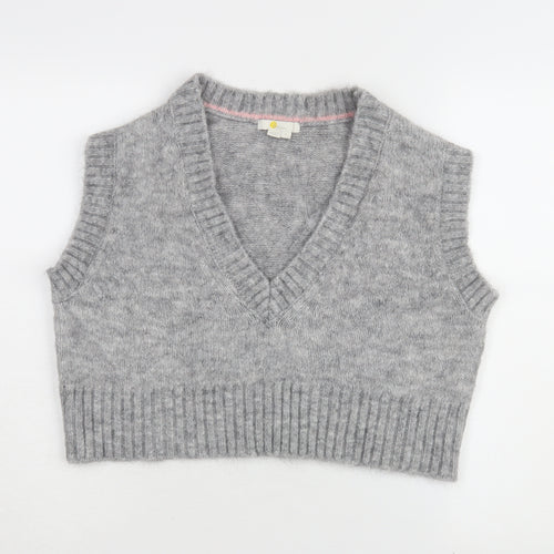 Boden Women's Grey Knit Vest M Sleeveless V-Neck